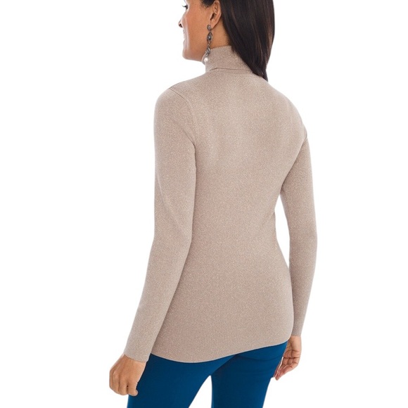 Chico's Lurex Turtleneck - Picture 2 of 8